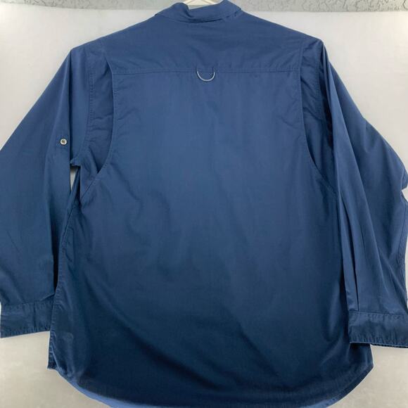 Columbia Navy Blue Long Sleeve Mens Casual Long Sleeve Shirt Size L - Picture 2 of 15